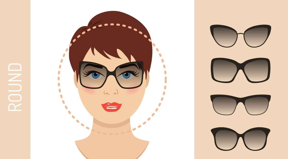 عینک طبی دخترانه شیک برای صورت گرد